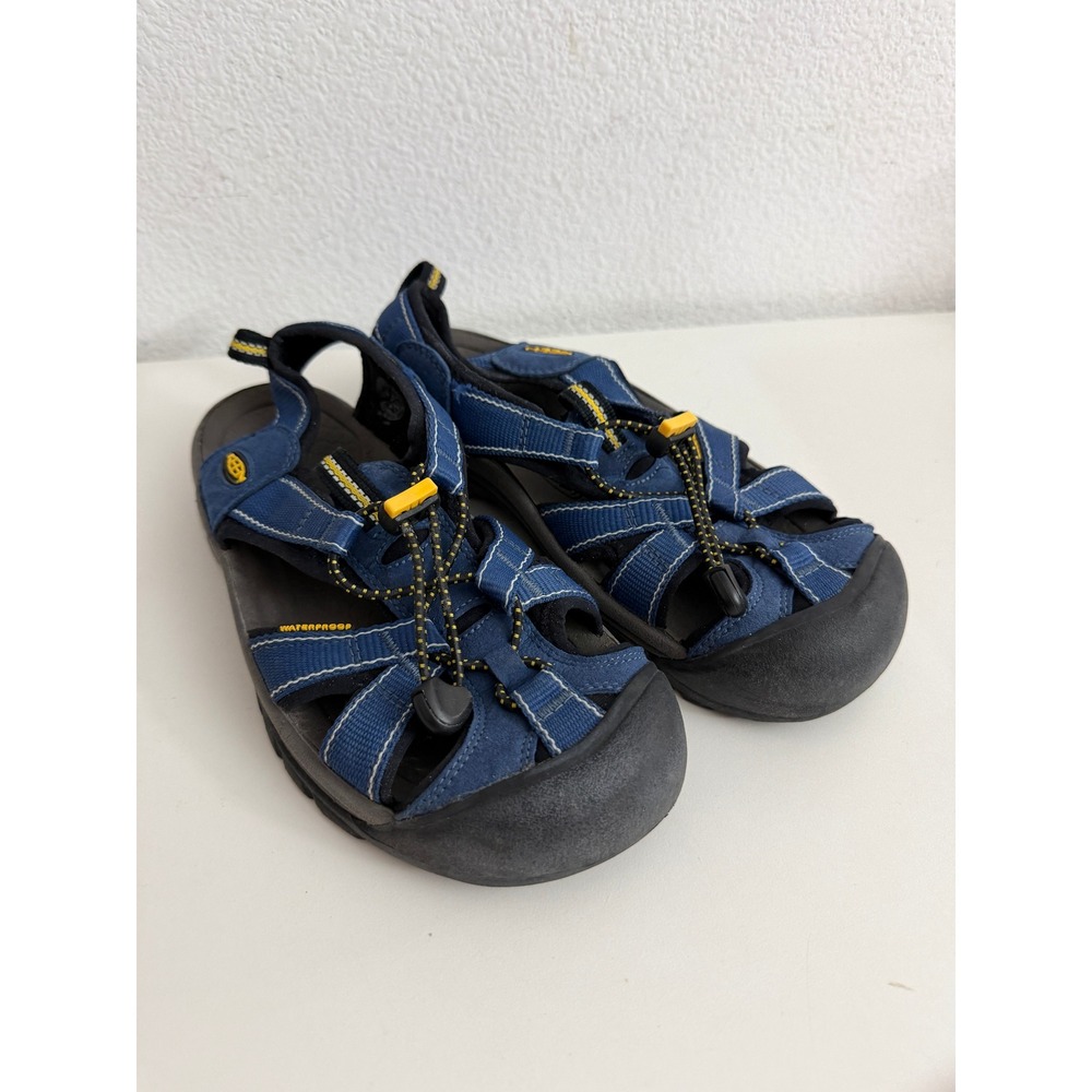 Keen Newport H2 Navy Blue Yellow Waterproof Hiking Sandals Mens 7.5 Womens 9